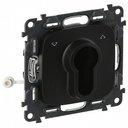 Legrand Valena Allure 755248 Переключатель кнопочный с ключом (10 А, под рамку, с/у, антрацит)