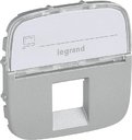 Legrand Valena Allure 755477 Крышка розетки телефонной/компьютерной (RJ11/RJ45, надпись, алюминий)