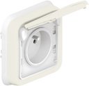 Legrand Plexo 069870 Розетка с заземляющим контактом (16 А, IP55, франц. стандарт, в сборе, скрытая установка, шторки, крышка, белая)