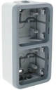 Legrand Plexo 069661 Установочная коробка двойная (вертикальная, серая)