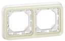 Legrand Plexo 069694 Рамка-суппорт 2-постовая (IP55, горизонтальная, белая)