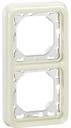 Legrand Plexo 069696 Рамка-суппорт 2-постовая (IP55, вертикальная, белая)