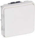 Legrand Plexo Artic 070730 Выключатель однокнопочный (10 А, IP55, под рамку, скрытая установка, белый)