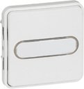 Legrand Plexo Artic 070733 Выключатель однокнопочный (10 А, IP55, под рамку, подсветка, надпись, скрытая установка, белый)