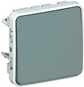 Legrand Plexo 069511 Переключатель однополюсный проходной (10 А, под рамку, с/у, серый)