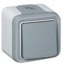 Legrand Plexo 069720 Выключатель однокнопочный (10 А, IP55, в сборе, открытая установка, белый)