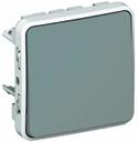Legrand Plexo 069541 Выключатель однокнопочный (10 А, IP55, Н.О.+Н.З. контакты, под рамку, скрытая установка, серый)