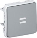 Legrand Plexo 069513 Переключатель однополюсный проходной (10 А, подсветка, под рамку, с/у, серый)