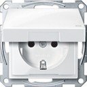 Schneider Electric Merten M-Trend MTN2314-1319 Розетка с заземляющим контактом (IP44, 16 А, под рамку, крышка, скрытая установка, белая)