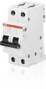 ABB S202 2CDS252001R0158 Автоматический выключатель двухполюсный 0.5А (20 кА, Z)