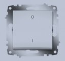 ABB Cosmo 619-011000-269 Выключатель одноклавишный (10 А, под рамку, с/у, алюминий)