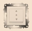 ABB Cosmo 619-011400-297 Выключатель жалюзи одноклавишный (10 А, с фиксацией, под рамку, с/у, титан)