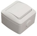 ABB Eva 554-011500-200 Выключатель одноклавишный (10 А, в сборе, IP54, о/у, серый)