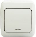 ABB Eva 554-011500-201 Выключатель одноклавишный (10 А, в сборе, IP54, подсветка, о/у, серый)