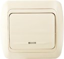 ABB Tuna 502-010303-201 Выключатель одноклавишный (10 А, в сборе, подсветка, с/у, кремовый)