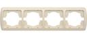 ABB Tuna 502-000303-228 Рамка 4-постовая (горизонт, кремовый)