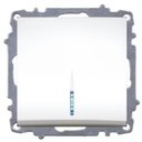 ABB Zena 609-010200-201 Выключатель одноклавишный (10 А, под рамку, подсветка, с/у, белый)