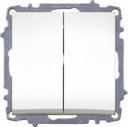 ABB Zena 609-010200-211 Выключатель двухклавишный (10 А, под рамку, проходная, с/у, белый)
