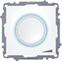 ABB Zena 609-010200-192 Светорегулятор поворотный (800 Вт, под рамку, подсветка, с/у, белый)