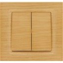 ABB Zena 609-012700-202 Выключатель двухклавишный (10 А, под рамку, с/у, дерево)