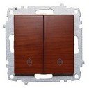 ABB Zena 609-012800-254 Выключатель трехклавишный (10 А, под рамку, с/у, вишня)