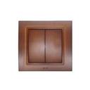 ABB Zena 609-012800-202 Выключатель двухклавишный (10 А, под рамку, с/у, вишня)