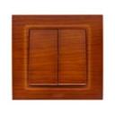 ABB Zena 609-012800-211 Выключатель двухклавишный (10 А, под рамку, проходная, с/у, вишня)