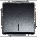 ABB Zena 609-011100-201 Выключатель одноклавишный (10 А, под рамку, подсветка, с/у, дымчатый)