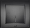 ABB Zena 609-011100-210 Выключатель одноклавишный (10 А, под рамку, проходная, подсветка, с/у, дымчатый)