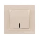 ABB Zena 609-010300-201 Выключатель одноклавишный (10 А, под рамку, подсветка, с/у, кремовый)
