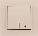ABB Zena 609-010300-210 Выключатель одноклавишный (10 А, под рамку, проходная, подсветка, с/у, кремовый)