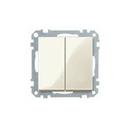 ABB Zena 609-010300-202 Выключатель двухклавишный (10 А, под рамку, с/у, кремовый)