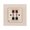 ABB Zena 609-010300-241 Розетка акустическая Hi-Fi (2-ая, под рамку, кремовый)