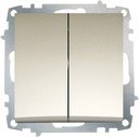 ABB Zena 609-011400-211 Выключатель двухклавишный (10 А, под рамку, проходная, с/у, титан)