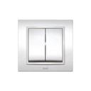 ABB Zena 500-010200-202 Выключатель двухклавишный (10 А, в сборе, с/у, белый)