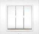 ABB Zena 500-010200-254 Выключатель трехклавишный (10 А, в сборе, с/у, белый)