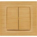 ABB Zena 500-012700-202 Выключатель двухклавишный (10 А, в сборе, с/у, дерево)