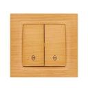 ABB Zena 500-012800-202 Выключатель двухклавишный (10 А, в сборе, с/у, вишня)