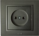 ABB Zena 500-011100-215 Розетка (10 А, в сборе, с/у, без з/к, платина)