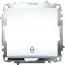 ABB Zena 500-012500-209 Выключатель одноклавишный (10 А, в сборе, проходная, с/у, жемчужный)