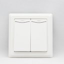 ABB Zena 500-012500-211 Выключатель двухклавишный (10 А, в сборе, проходная, с/у, жемчужный)