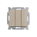 ABB Zena 500-012500-254 Выключатель трехклавишный (10 А, в сборе, с/у, жемчужный)