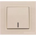ABB Zena 500-010300-201 Выключатель одноклавишный (10 А, в сборе, подсветка, с/у, кремовый)