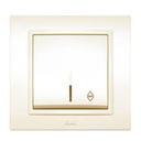ABB Zena 500-010300-210 Выключатель одноклавишный (10 А, в сборе, проходная, подсветка, с/у, кремовый)