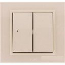 ABB Zena 500-010300-202 Выключатель двухклавишный (10 А, в сборе, с/у, кремовый)