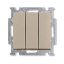 ABB Zena 500-010300-254 Выключатель трехклавишный (10 А, в сборе, с/у, кремовый)