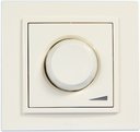 ABB Zena 500-010300-192 Светорегулятор поворотный (800 Вт, в сборе, подсветка, с/у, кремовый)