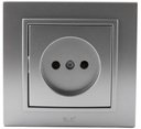 ABB Zena 500-011000-215 Розетка (10 А, в сборе, с/у, без з/к, платина)