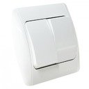 ABB Zirve 501-010202-211 Выключатель двухклавишный (10 А, в сборе, проходная, с/у, белый)