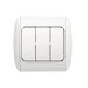 ABB Zirve 501-010202-254 Выключатель трехклавишный (10 А, в сборе, с/у, белый)
